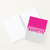 Boek met positieve aspecten van tweetone Notitiebo (Binnen)