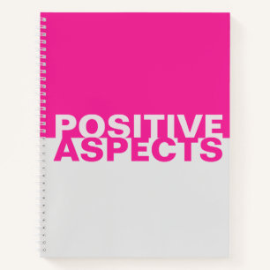 Boek met positieve aspecten van tweetone Notitiebo