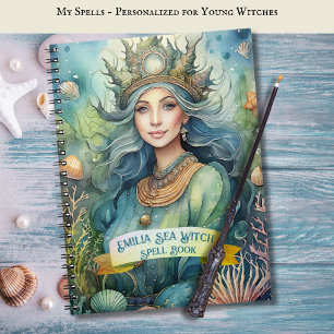 Boek met spreuken van heks uit de tienerzee Grimoi Notitieboek