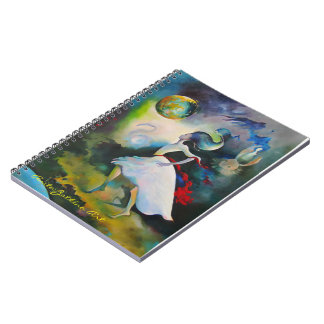 Boek met surrealistische Art Hoesje Notitieboek