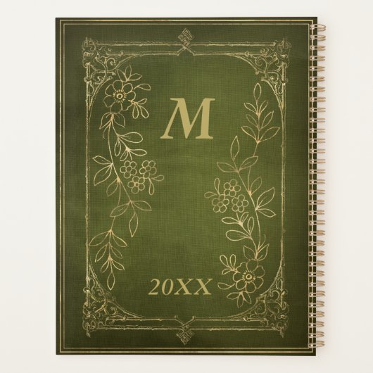  Boek  Monogram Geguld Goud Planner (Achterkant)