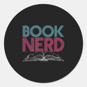 Boek Nerd Grappig Graphic Inspirerend Leesquote Ronde Sticker