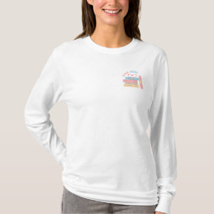 Boek Nerd Meisje Retro Design T-shirt