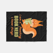 Boek Nerd Squirrel Fleece Deken (Voorkant (Horizontaal))