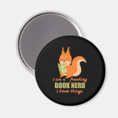 Boek Nerd Squirrel Magneet (Voorkant / Achterkant)