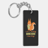 Boek Nerd Squirrel Sleutelhanger (Voorkant Links)