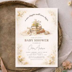 Boek Nieuw Hoofdstuk Begint Baby Borrel Kaart