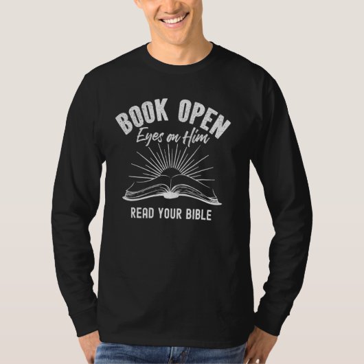 Boek open ogen op hem t-shirt (Voorkant)