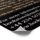 Boek openen, Boekwinkel Adverteren Poster (Hoek)