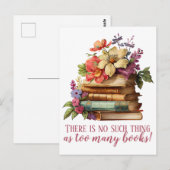 Boek over te veel boeken briefkaart (Voorkant / Achterkant)