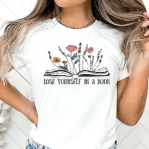 Boek overloopt Shirt, verlies jezelf in een boek