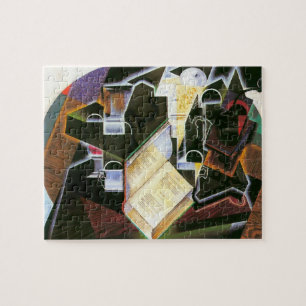 Boek, Pijp en Bril, Juan Gris, Vintage Cubisme Legpuzzel