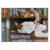 Boek Plank Katten Bibliotheek Snijplank (Voorkant)