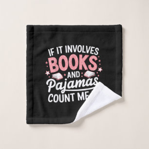Boek & Pyjama Humoristisch Boekliefhebber Grappig Washandje