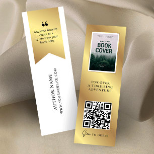 Boek Release QR Code MINI Faux Gold Bladwijzer Kaa Visitekaartje