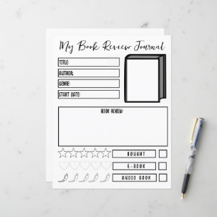 Boek Review Planner Lezen Journaal Neutraal