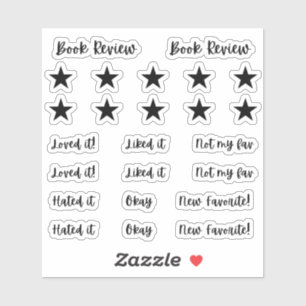 Boek Review Reading Journal Stickers