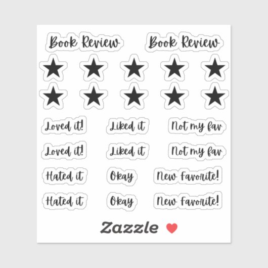 Boek Review Reading Journal Stickers (Vel)