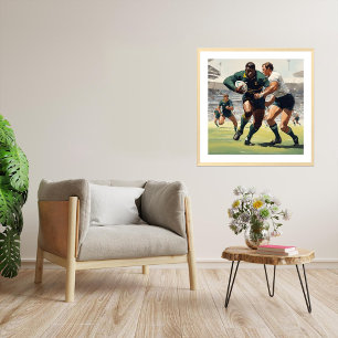 Boek! - Rugby Spelers Art Print