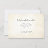 boek sierlijk elegant RSVP kaartje (Achterkant)