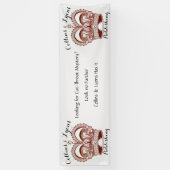 Boek Signing Crown Cherry Red Spandoek (Verticaal)