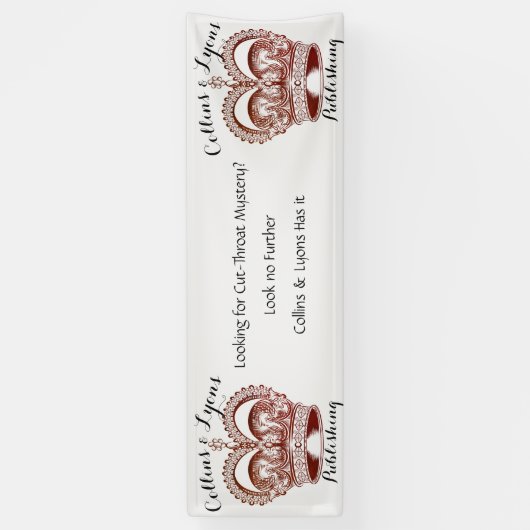 Boek Signing Crown Cherry Red Spandoek (Verticaal)