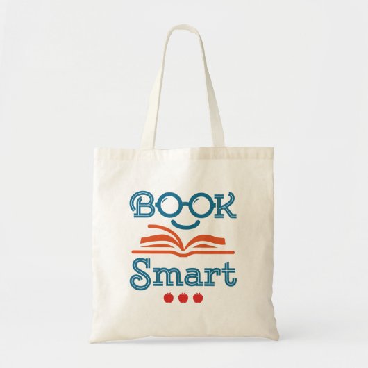 Boek Smart Funny Reading Lover Bookworm Tote Bag (Voorkant)