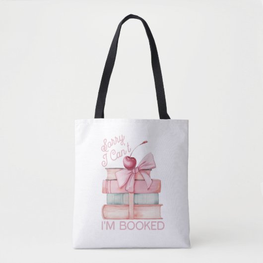 Boek Stack Coquette Bow Draagtas (Voorkant)