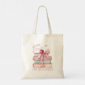 Boek Stack Coquette Bow Tote Bag (Achterkant)