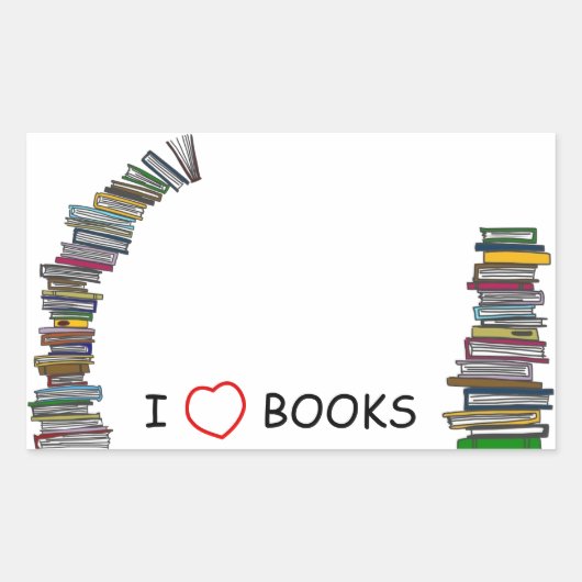 Boek Stacks Sticker Bookplate (Voorkant)