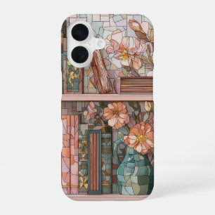 Boek Thema Glas-in-Lood Hoesje iPhone 16 Hoesje
