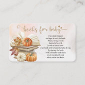Boek Thema Pompoen Baby shower Boek Aanvraag Kaart (Voorkant)