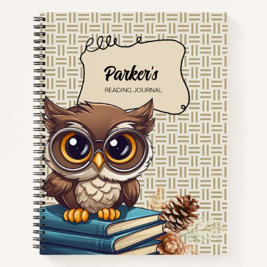 Boek Uil Personal Reading Journal (Voorkant)