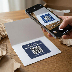 Boek uw volgende afspraak QR-code  Vierkante Sticker