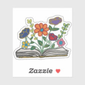 Boek van Bloemen Sticker (Vel)