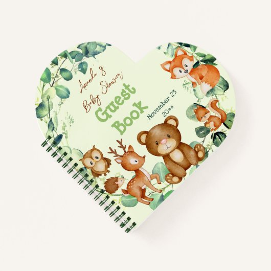 Boek van de bosdieren Greenery Eucalyptus Guest Bo (Voorkant)