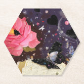 Boek van de vliegende kaars kartonnen onderzetters (Voorkant)