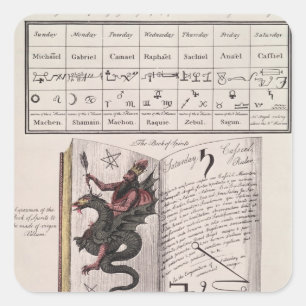 Boek van gedistilleerde dranken vierkante sticker