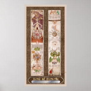 Boek van geheimen "Visio Mystica" Alchemy Poster