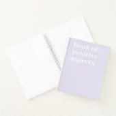 Boek van Positieve Aspecten Minimalistische tekst (Binnen)