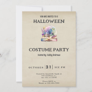 Boek van Schaduwen Pastel Rook Vintage Halloween Kaart
