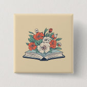Boek Vierkante Button 5,1 Cm (Voorkant)