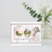 Boek & Vogels  Verjaardag Kaart (Staand voorkant)