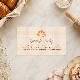 Boek voor Baby Broodje-in-de-oven Croissant Meisje Notitiekaartje