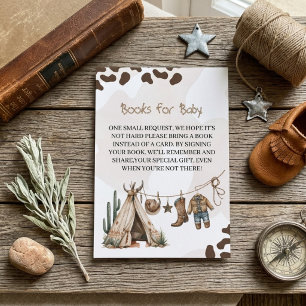 Boek voor Baby Cowboy rustieke elegante Baby Showe Informatiekaartje