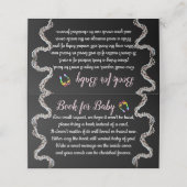 Boek voor baby kaarten met parels (Buitenkant ongevouwen)