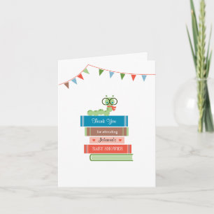 Boek voor Baby shower Hartelijk dank Bedankkaart