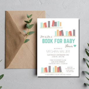 Boek voor babyshower uitnodiging