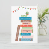 Boek voor de uitnodiging tot het Baby shower (Staand voorkant)