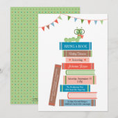 Boek voor de uitnodiging tot het Baby shower (Voorkant / Achterkant)